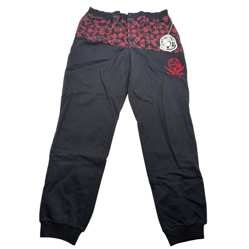 Billionaire Boys Club BBC Black Red All-Over Print Jogger Sweatpants XL NEW